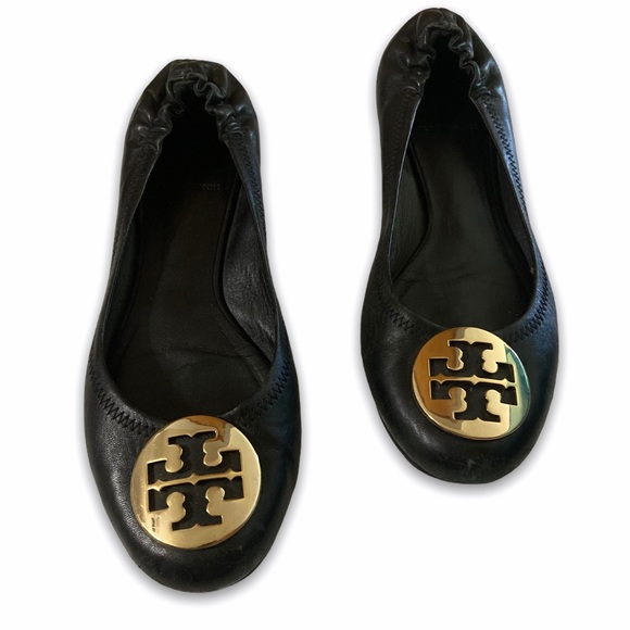 Tory Burch Shoes - Tory Burch Black Ballet Reva Flats Shoe Size 8